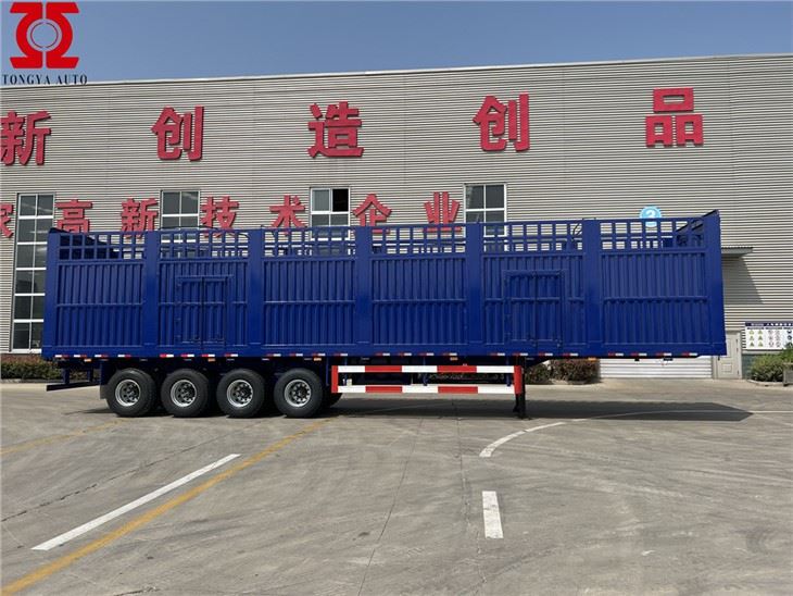 รถพ่วงกึ่งพ่วง 4axles Stake