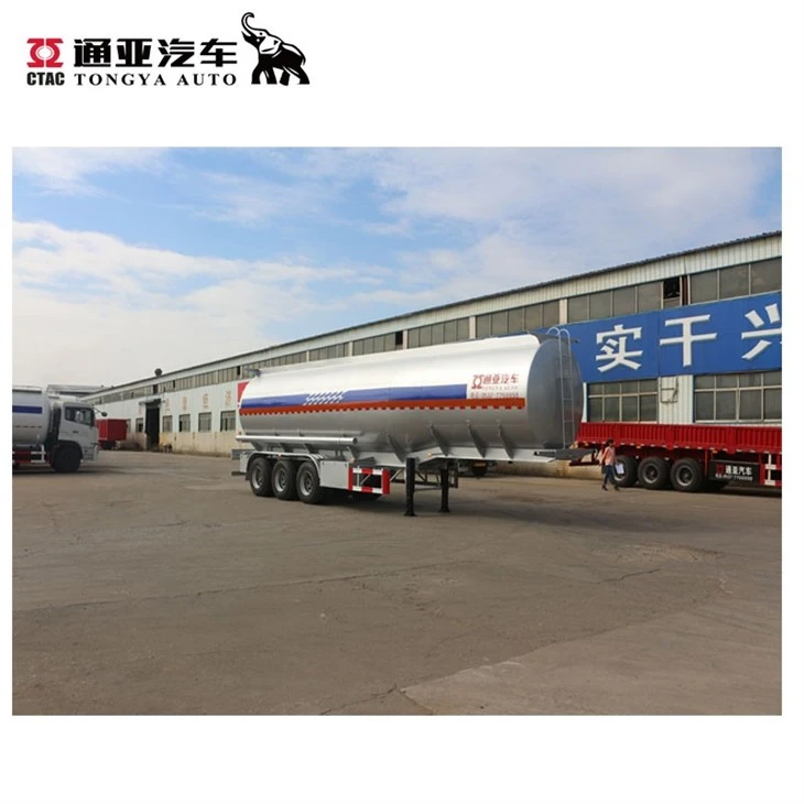 รถพ่วงบรรทุกน้ำมันเชื้อเพลิงสแตนเลส Tri Axle ขนาด 50,000 ลิตร