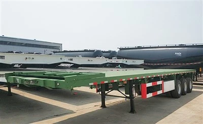 TONGYA 40ft Container Flatbed Semi Trailer พร้อมคุณภาพที่ทนทาน