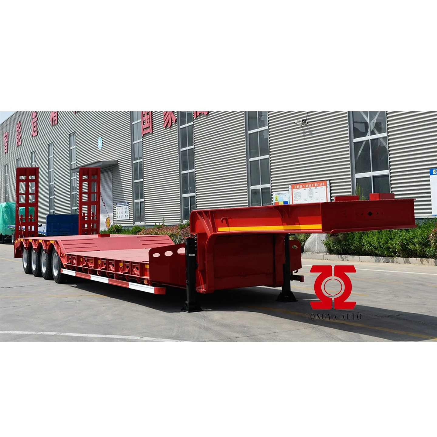 Low Loading Low Bed Semi Trailer