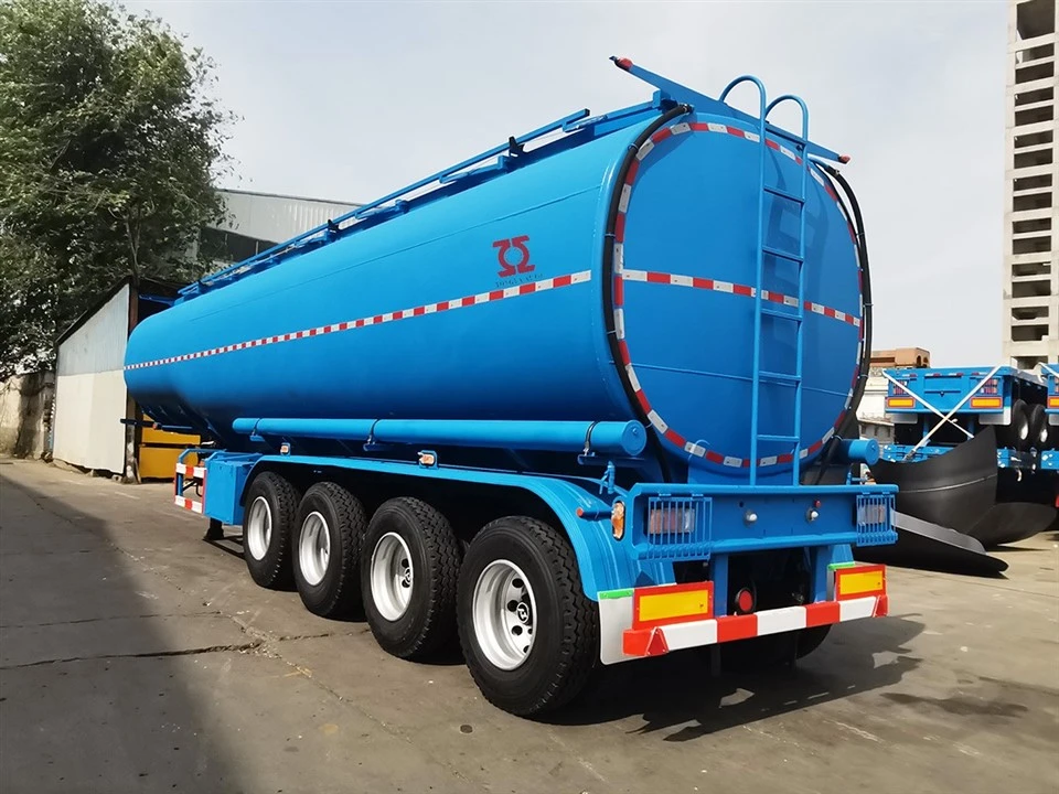 Low Price Sales Of Stock 55m3 Oil Tanker Semi Trailer best