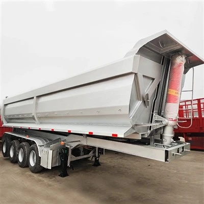 โรงงานจีน TONGYA ยี่ห้อ U รูปร่าง Hyva กระบอก Dump Trailer สำหรับขาย